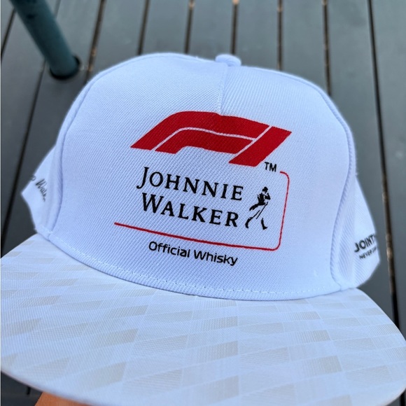 Formula 1 Johnnie Walker Whiskey snapback hat white official new with tags f1 - Picture 2 of 8